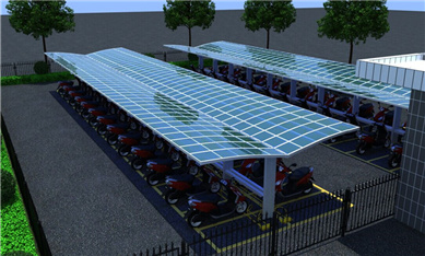 至尊卡爾電瓶車充電棚解決方案，打造小區單位新地標