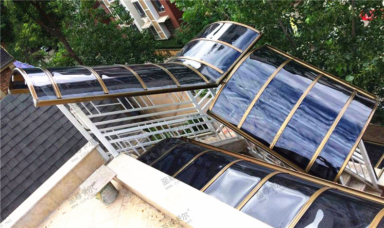 室外樓梯雨棚怎么設計,先看看這些室外樓梯遮雨棚圖片