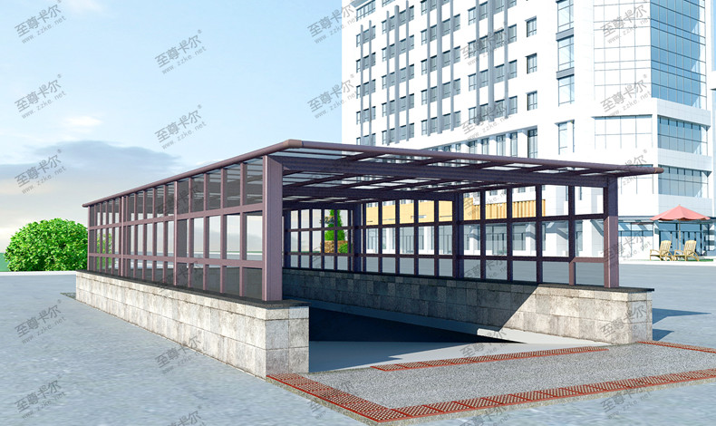 地下車庫(kù)入口雨棚必看方案，這種地下車庫(kù)棚你了解多少？