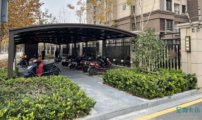 自行車棚生產廠家怎么選？自行車車棚圖片大全？