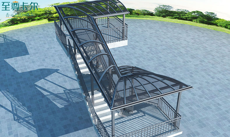 露天自動扶梯雨棚？樓梯耐力板擋雨棚？